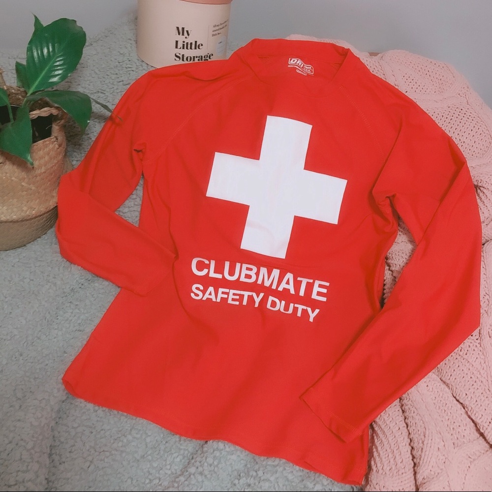 Red Lifeguard Dri-Fit Rash Guard